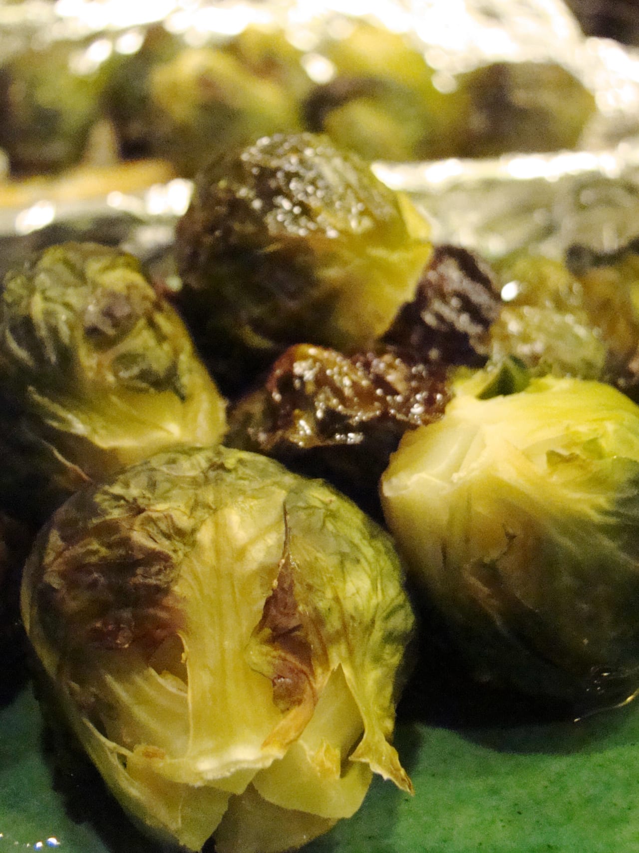 A bowl of roasted brussels sprouts