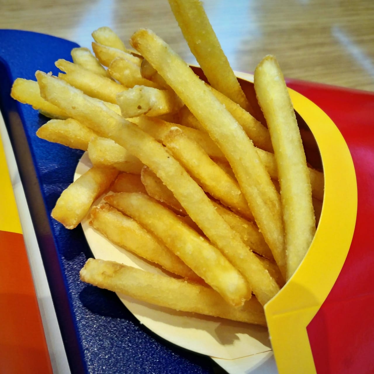 A pile of golden french fries