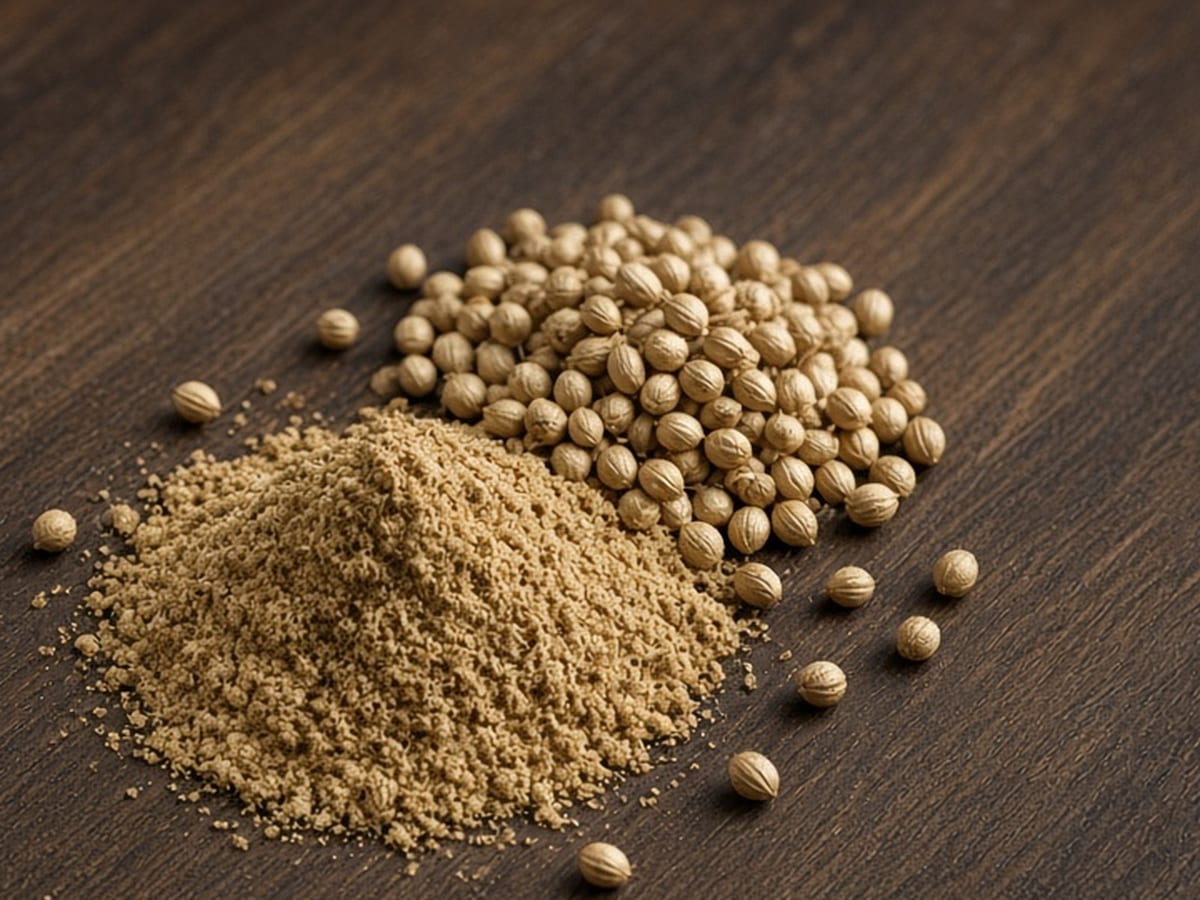Coriander, earthy spices