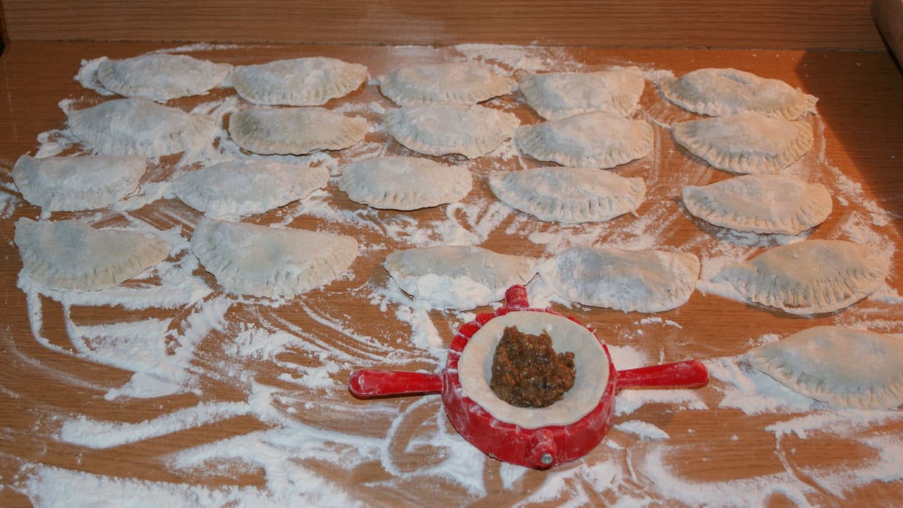 Sealing and Pleating Pierogi