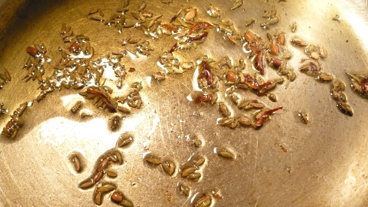 Blooming Spices in Fat (Tadka)
